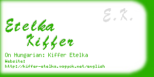etelka kiffer business card